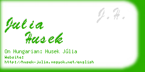 julia husek business card